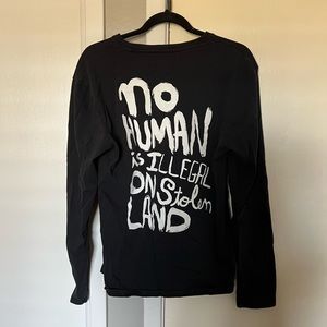 CHNGE No Human Is Illegal On Stolen Land Long sleeve